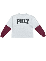 Phly P Two-Tone Sweatshirt (Ash/Maroon)