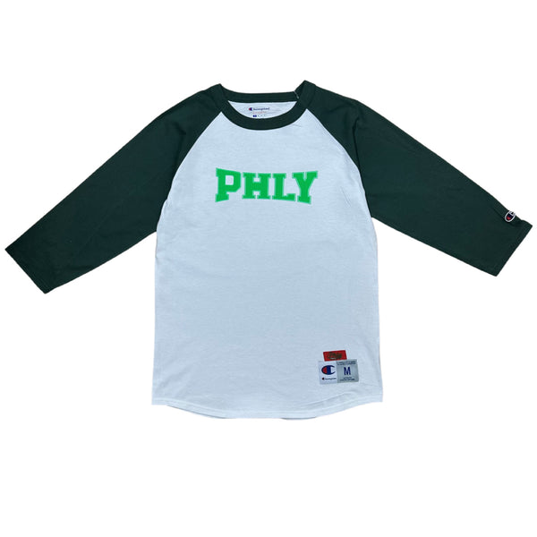 Phly® Champion® Raglan (Forest/ White/ Green)